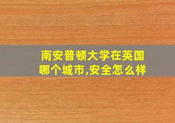 南安普顿大学在英国哪个城市,安全怎么样