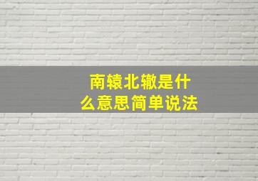 南辕北辙是什么意思简单说法