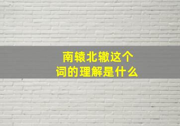 南辕北辙这个词的理解是什么