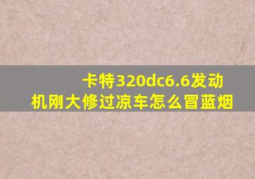 卡特320dc6.6发动机刚大修过凉车怎么冒蓝烟