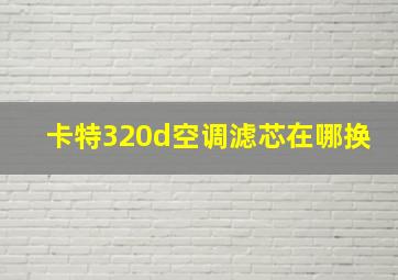 卡特320d空调滤芯在哪换