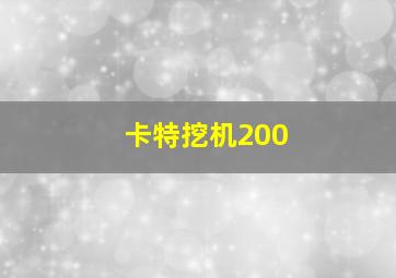 卡特挖机200