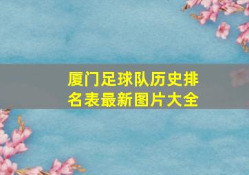 厦门足球队历史排名表最新图片大全