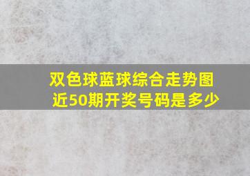 双色球蓝球综合走势图近50期开奖号码是多少