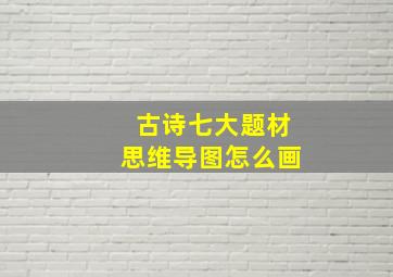 古诗七大题材思维导图怎么画