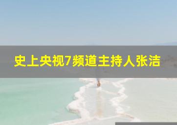 史上央视7频道主持人张洁