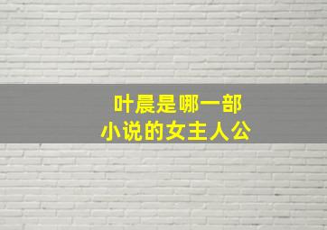 叶晨是哪一部小说的女主人公