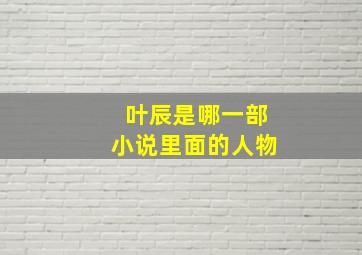 叶辰是哪一部小说里面的人物