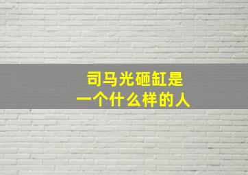 司马光砸缸是一个什么样的人