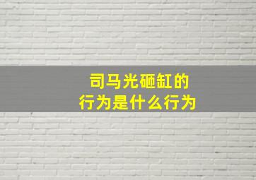 司马光砸缸的行为是什么行为