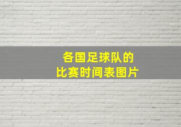 各国足球队的比赛时间表图片