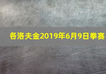 各洛夫金2019年6月9日拳赛