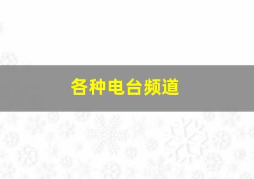 各种电台频道