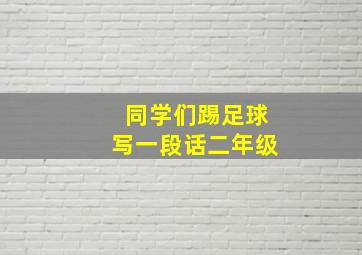 同学们踢足球写一段话二年级