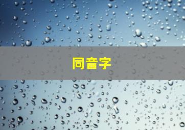 同音字