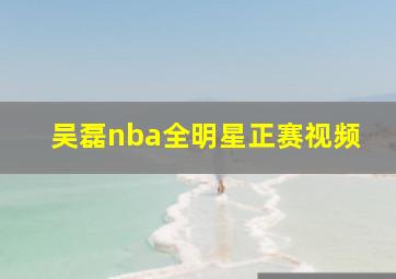 吴磊nba全明星正赛视频