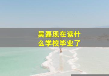 吴磊现在读什么学校毕业了