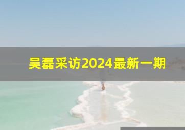 吴磊采访2024最新一期