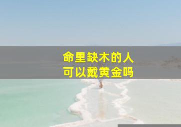 命里缺木的人可以戴黄金吗