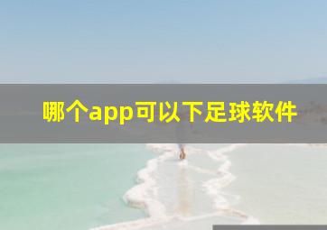 哪个app可以下足球软件