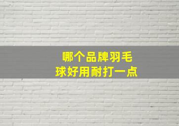 哪个品牌羽毛球好用耐打一点