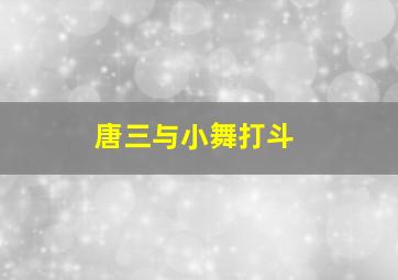 唐三与小舞打斗