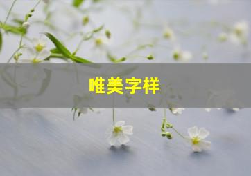 唯美字样