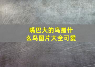 嘴巴大的鸟是什么鸟图片大全可爱