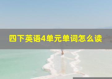 四下英语4单元单词怎么读