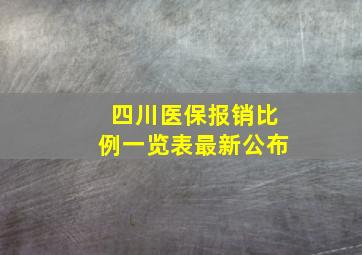 四川医保报销比例一览表最新公布