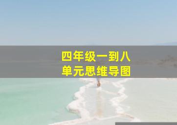 四年级一到八单元思维导图