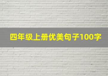 四年级上册优美句子100字