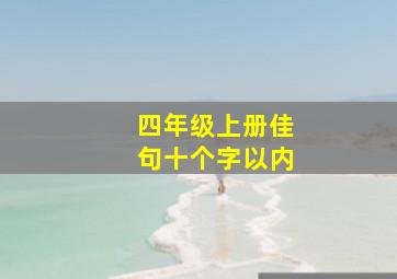 四年级上册佳句十个字以内