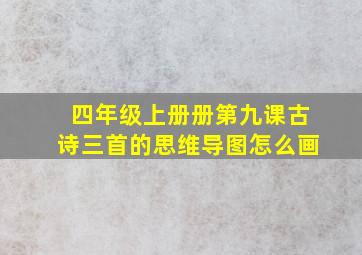 四年级上册册第九课古诗三首的思维导图怎么画