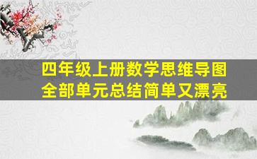 四年级上册数学思维导图全部单元总结简单又漂亮