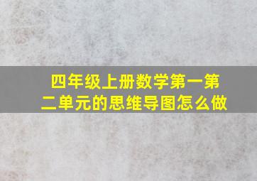 四年级上册数学第一第二单元的思维导图怎么做