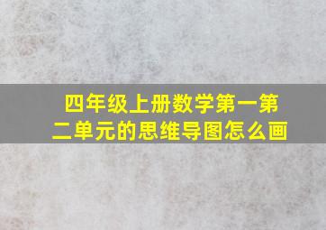 四年级上册数学第一第二单元的思维导图怎么画