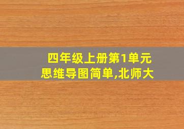 四年级上册第1单元思维导图简单,北师大