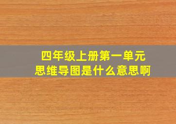 四年级上册第一单元思维导图是什么意思啊