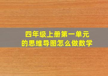 四年级上册第一单元的思维导图怎么做数学