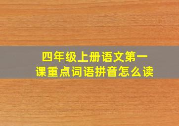 四年级上册语文第一课重点词语拼音怎么读