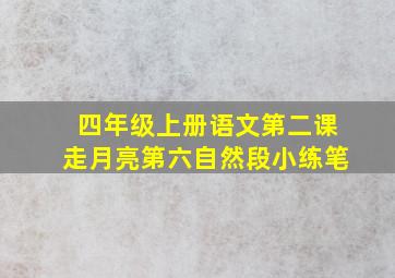 四年级上册语文第二课走月亮第六自然段小练笔