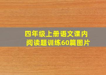 四年级上册语文课内阅读题训练60篇图片