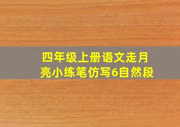 四年级上册语文走月亮小练笔仿写6自然段