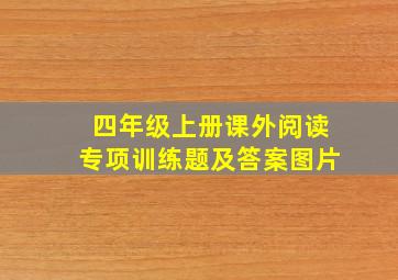 四年级上册课外阅读专项训练题及答案图片