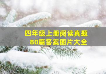 四年级上册阅读真题80篇答案图片大全