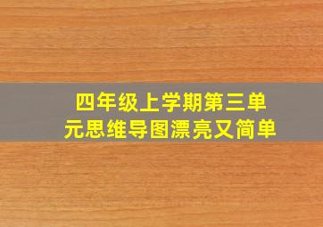 四年级上学期第三单元思维导图漂亮又简单