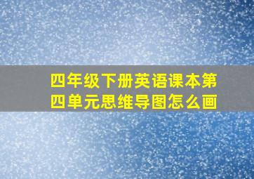 四年级下册英语课本第四单元思维导图怎么画