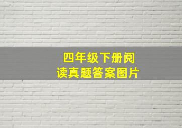 四年级下册阅读真题答案图片