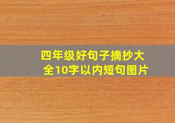 四年级好句子摘抄大全10字以内短句图片